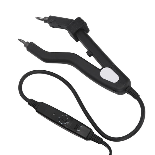 Hair Extensions Tool, Temperature Change Professional Even Heating Heat Iron Connector Easy To Clean Stylish For Hair Salon (US Plug)