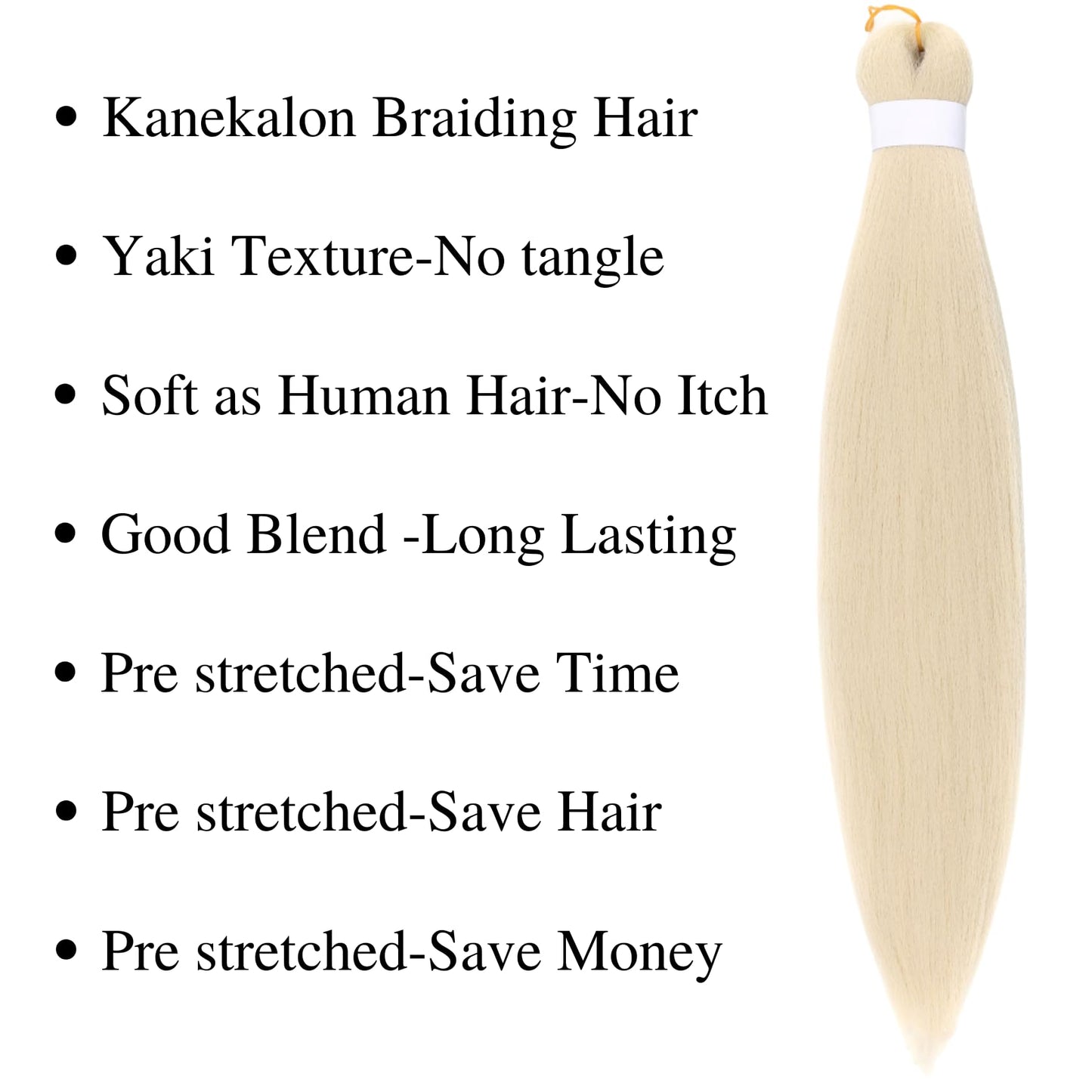 Gozill Braiding Hair Pre stretched Blonde Brown Kanekalon Prestretched Braiding Hair Ez Braid Knotless