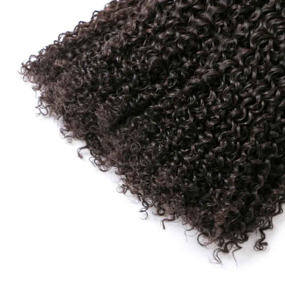 Kinky Curly Human Hair Bundles Afro Curly Bundles Human Hair Natural Black 12 14 16 Inch Quick Weave Unprocessed Remy Hair Extensions For Women Double Weft 300G