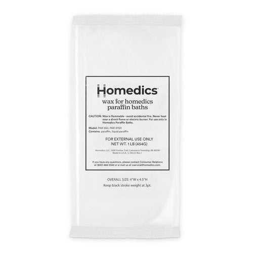HoMedics ParaSpa Paraffin Wax Refill | Two 1-Pound Packages - 100% Pure Paraffin Wax | 16 Oz (Pack of 2)| Unscented, No Dyes | Moisturize & Soften Sensitive Skin