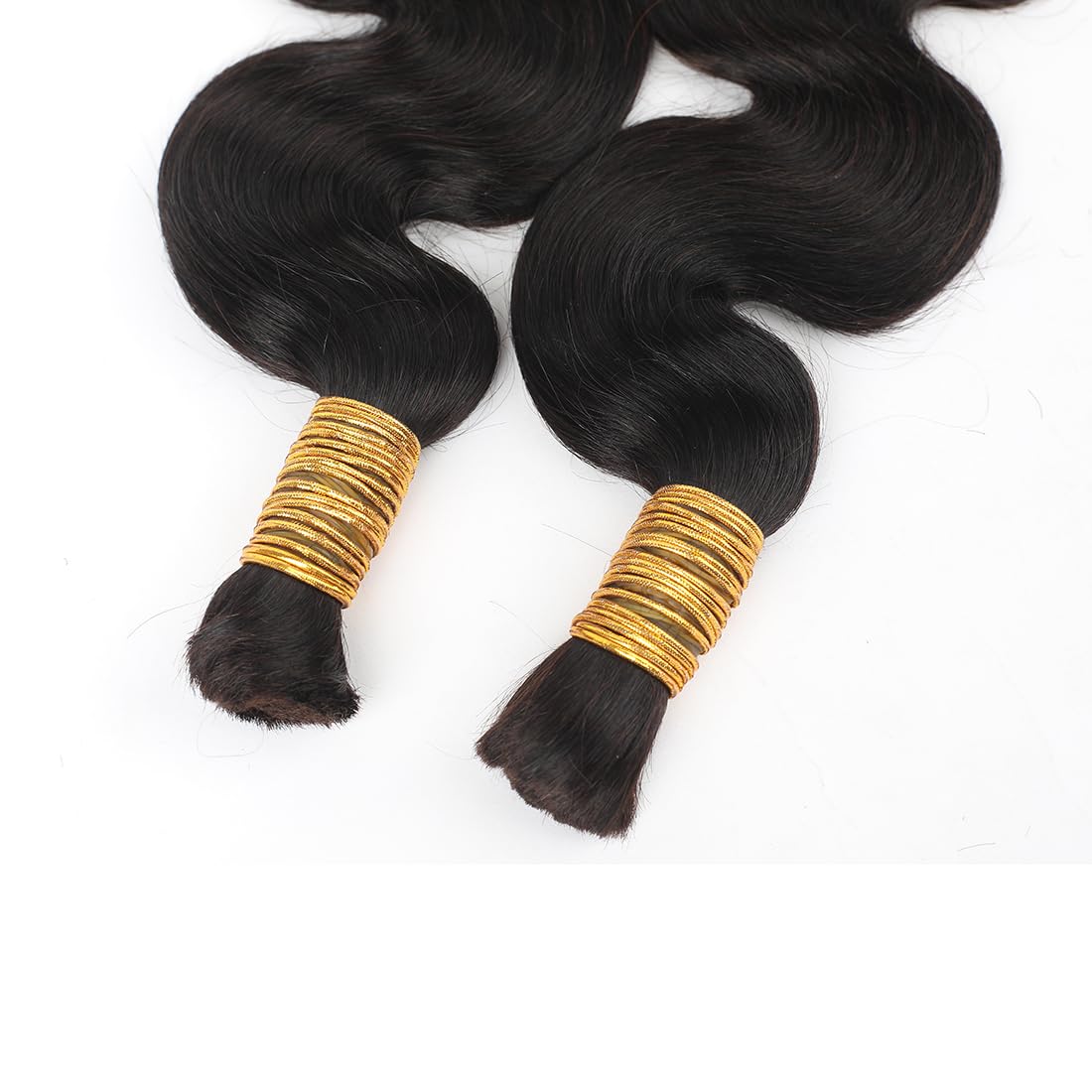 Body Wave Human Hair Bulk for Braiding Brazilian Virgin Human Hair Bulk No Weft for Boho Braids Body Wave Bulk Bundles Human Hair for Braiding Wet and Wavy Curly Loose Deep Water Wave Bulk 18" 100g