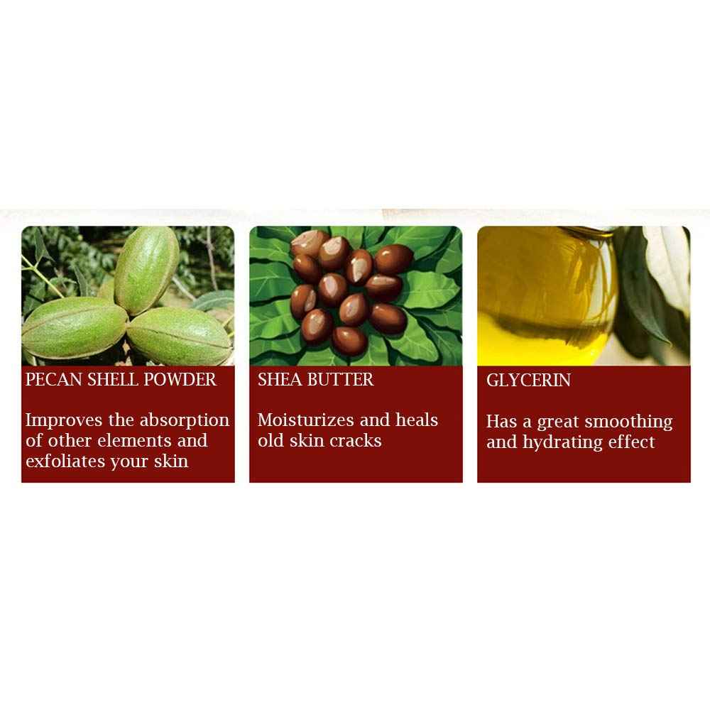 BIOAQUA Foot Care Herbal Massage Scrub-Exfoliating Cream Cleansing Delicate Feet Skin Shea Oil Natural Extracts 180g / 6.35oz (Pack of 2)