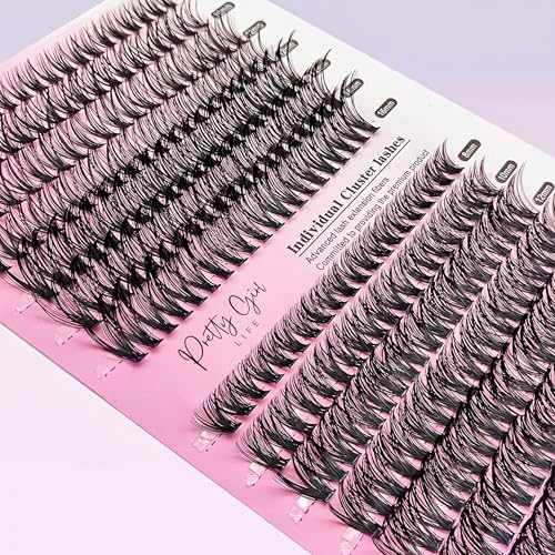DIY Wispy Lash Clusters Kit - 280pc Eyelash Extensions with Bond & Seal