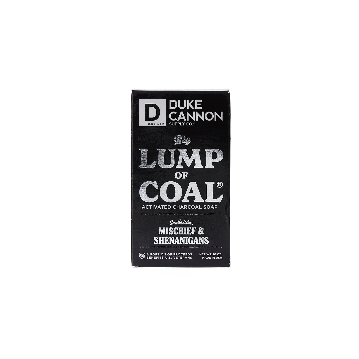 Duke Cannon Supply Co. Big Lump of Coal Soap Bar for Men Holiday Edition (Bergamot & Black Pepper Scent) Superior Grade, Extra Large, Paraben-free, All Skin Types, 10 oz (Pack of 1)