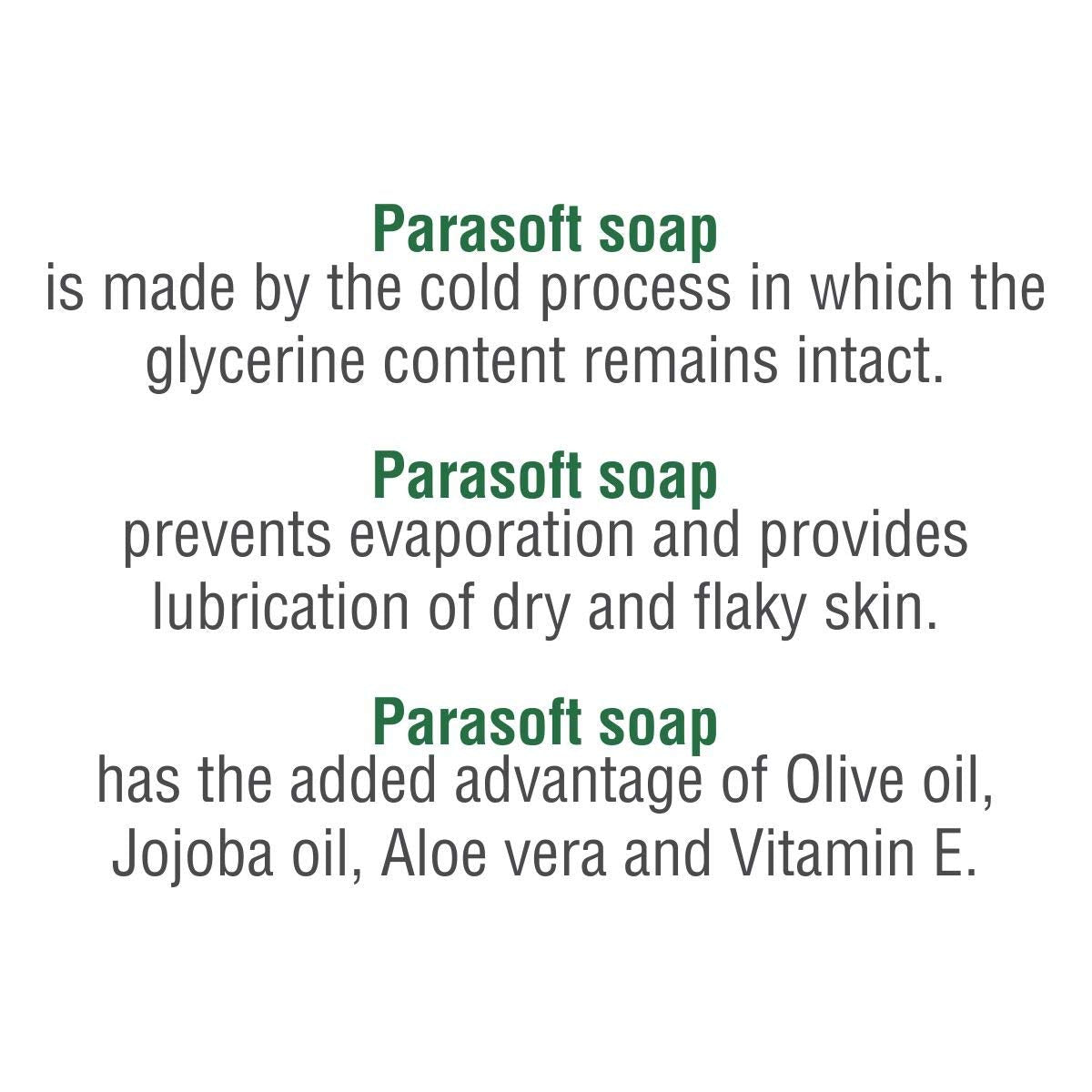 Parasoft Moisturising, Cleansing Body Soap with the Goodness of Aloe Vera, Glycerine & Vitamin E For Dry Skin, Nourishing Daily Bathing Bar For Sensitive Skin -100 gm (Pack of 8)