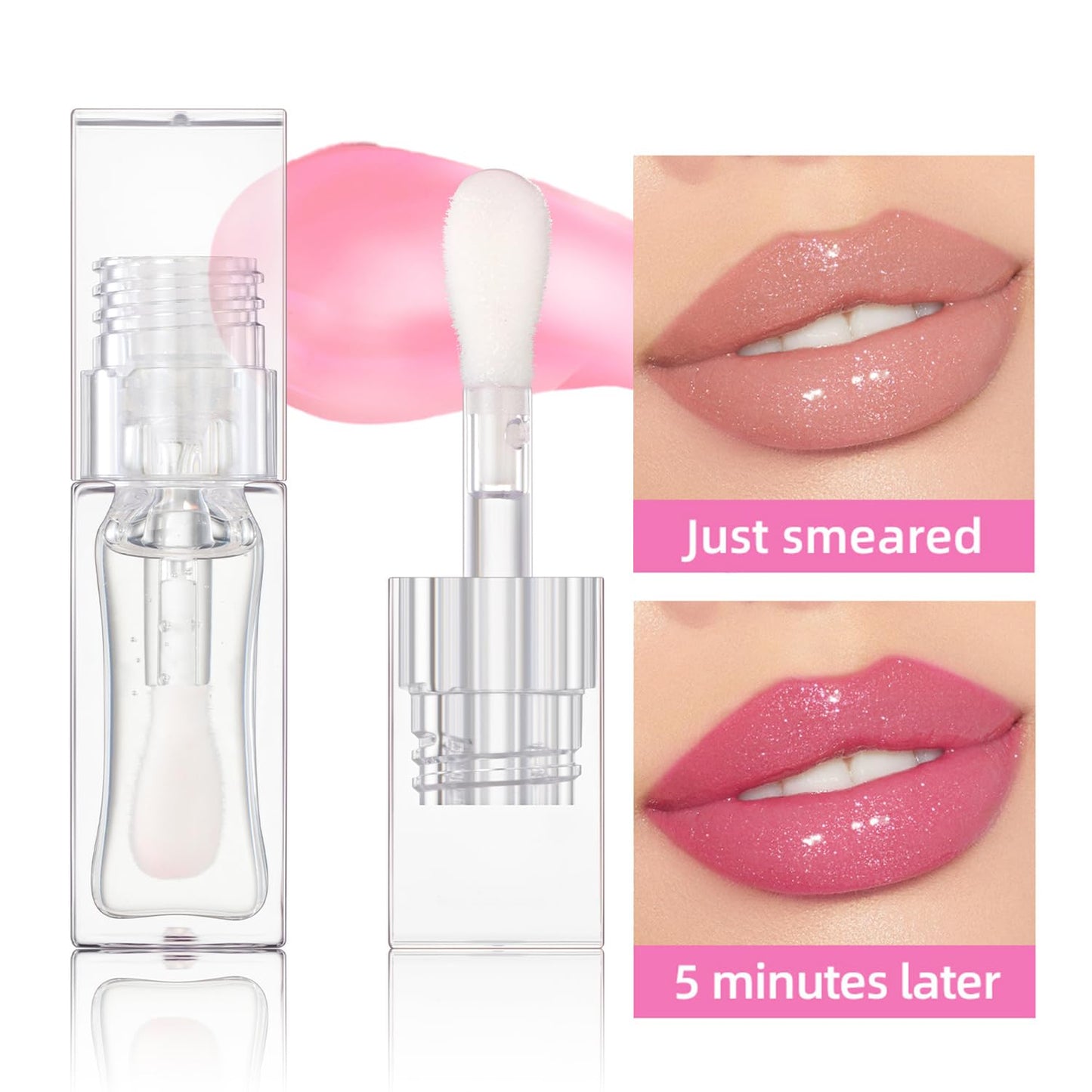 Magic Color Changing Lip Oil, Cosmetics Color Changing Lip Oil, Warm Change Hydrating Lip Gloss, Long Lasting Shimmery Lip Glow Oil, Moisturizing Non-sticky Fresh Texture Lip Oil (Set F, 1)