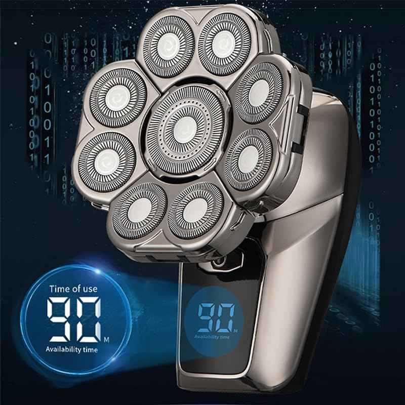 I-clean 9D Head Shavers for Bald Men, 6-in-1 Electric Razor, Waterproof Wet/Dry, Cordless Rechargeable, LED Display