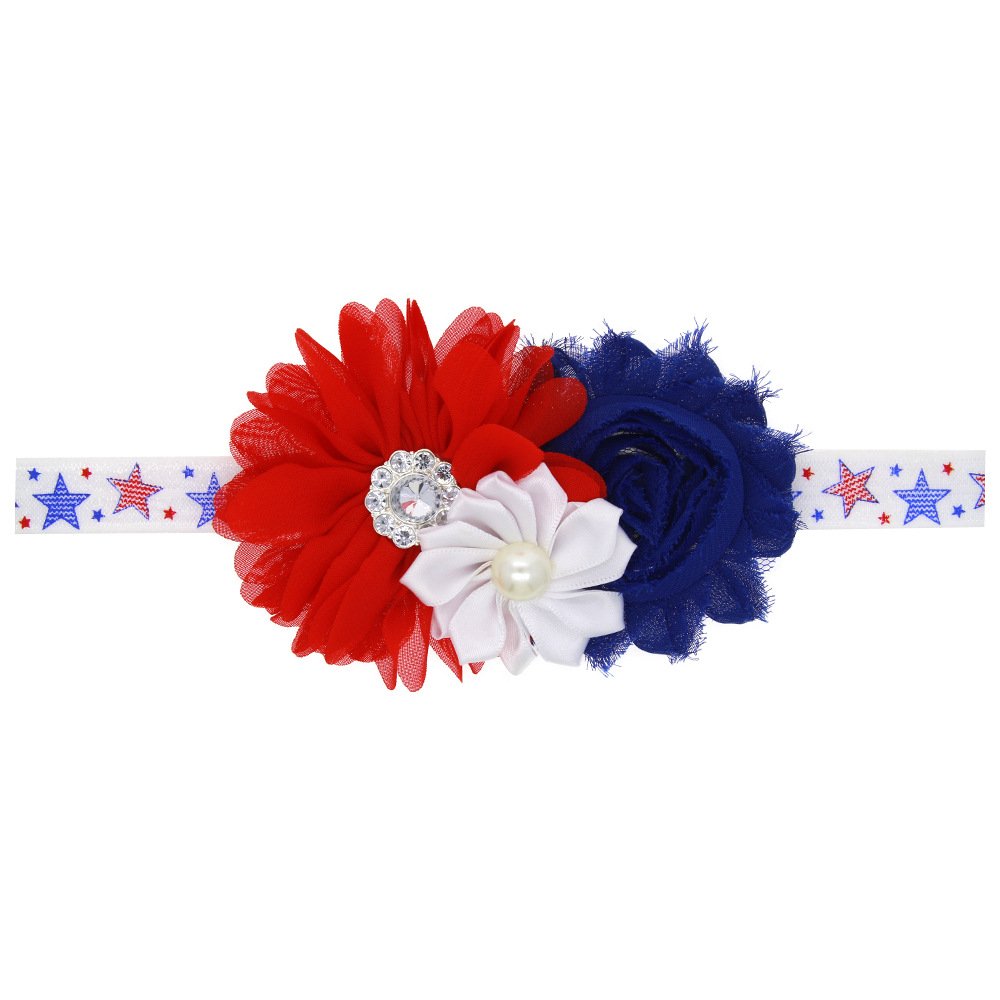 Baby Shabby Flower Headband with Bead Girls Hairband for Festival Day JHN09 (F3)