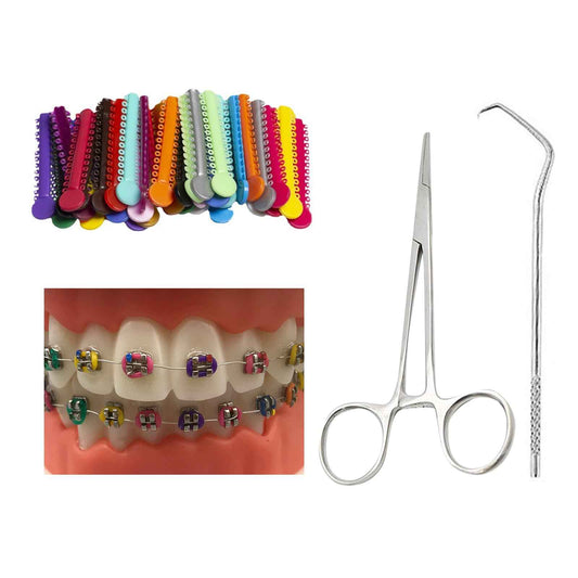 YAFIYGI Ligas para Brackets Ortodoncia Orthodontic Braces Color Changing Kit Dental Ligature Ties for Brackets Change Braces Color Easily DIY Braces Color Kit 1040pcs