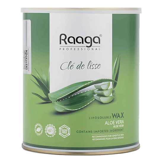 Raaga Professional Aloe Vera Liposoluble Body Wax | Soft Wax for Hair Removal | Gently Removes Unwanted Hair & Tan | Soothes & Hydrates Skin | For Sensitive Skin | 27.05 Fl Oz/800ml