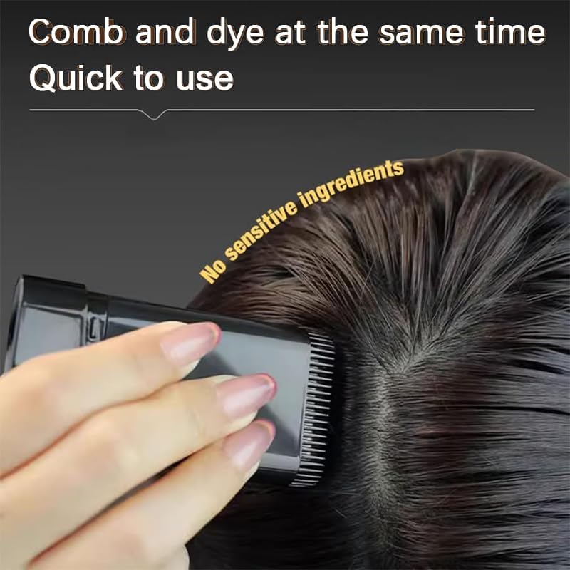 Black Hair Dye Stick for Gray Roots Instant Root Touch Up - 2 Pack