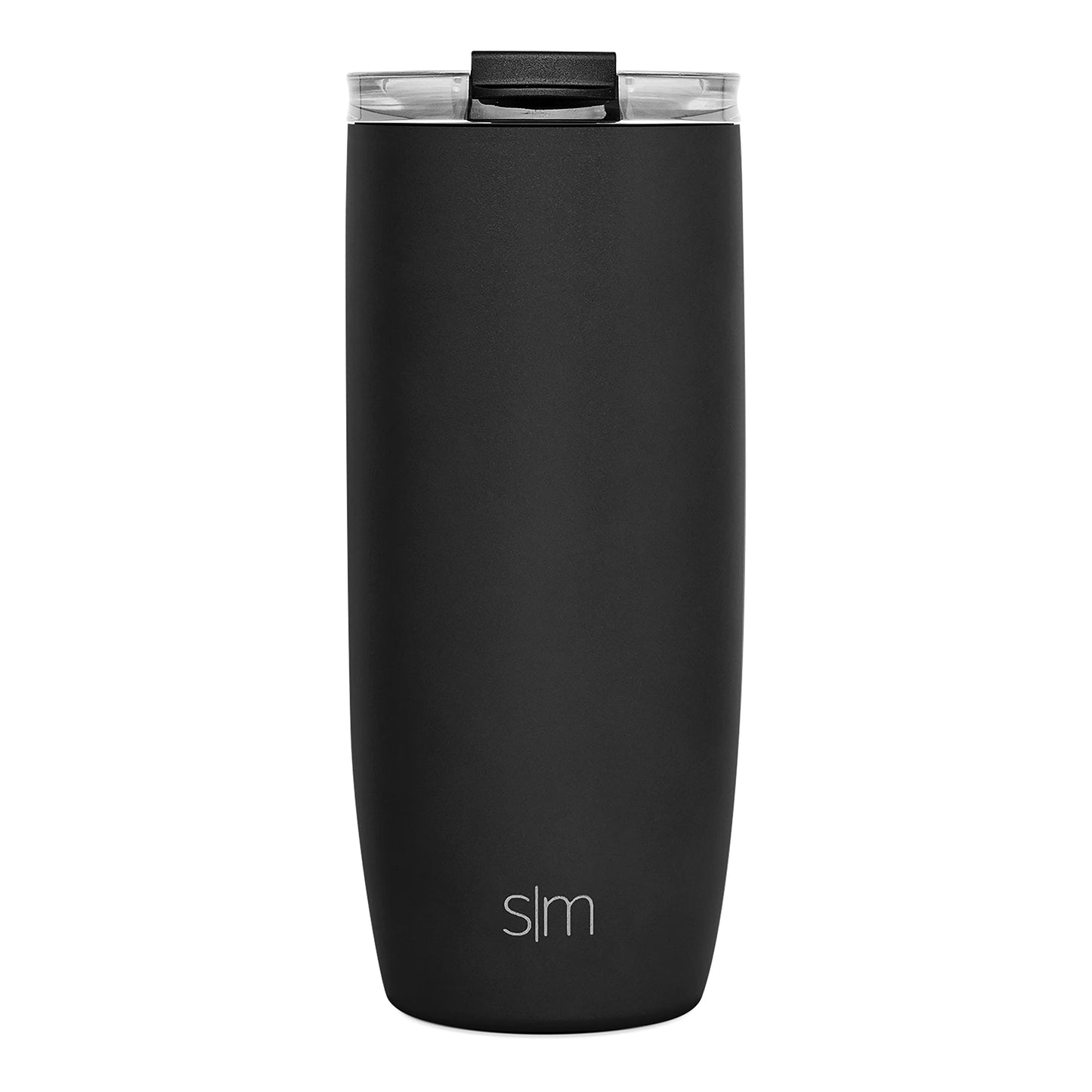 Simple Modern Travel Coffee Mug Tumbler with Flip Lid | Reusable Insulated Stainless Steel Cold Brew Iced Coffee Cup Thermos | Gifts for Women Men Him Her | Voyager Collection | 20oz | Midnight Black