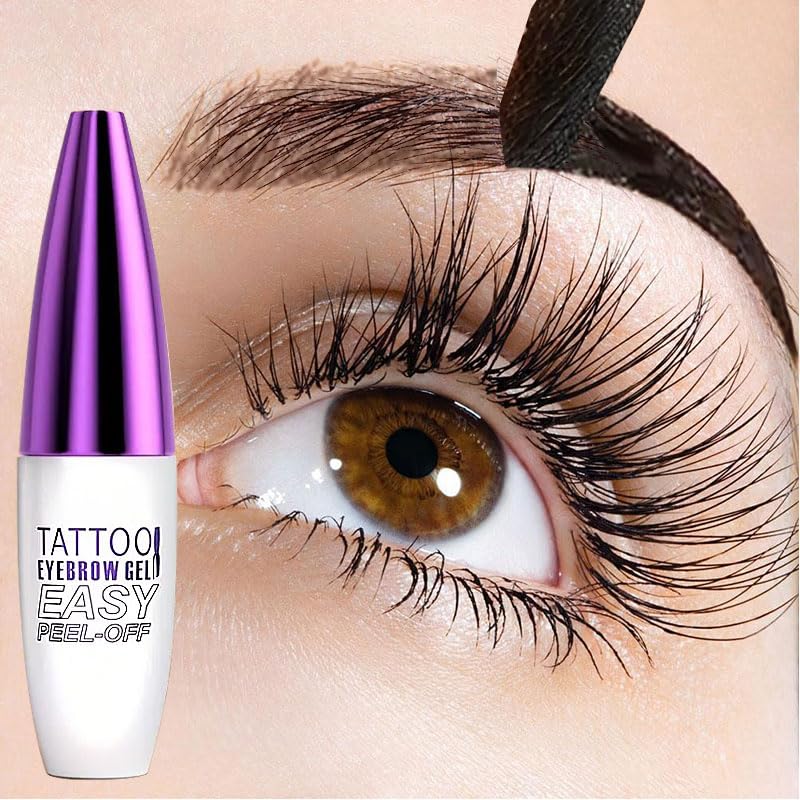 Dark Brown Peel-Off Eyebrow Tint Gel - Waterproof 3-Day Wear