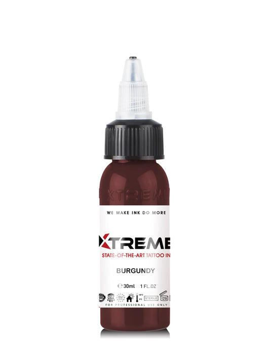 Xtreme Tattoo Ink, Versatile Medium Viscosity for Precision Tattooing, Rich Hue, Quick Healing, Acrylic-Free, Water Based, Highest Safety Standards - Ready-to-Use Tattoo Ink (Burgundy, 1 oz)