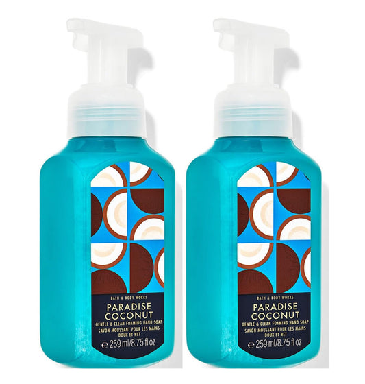 Bath and Body Works Gentle Foaming Hand Soap 8.75 Ounce 2-Pack (Paradise Coconut)