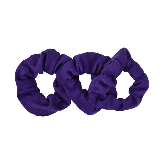 Small Scrunchies Cotton Hair Bobble - Set of 3 - Purple