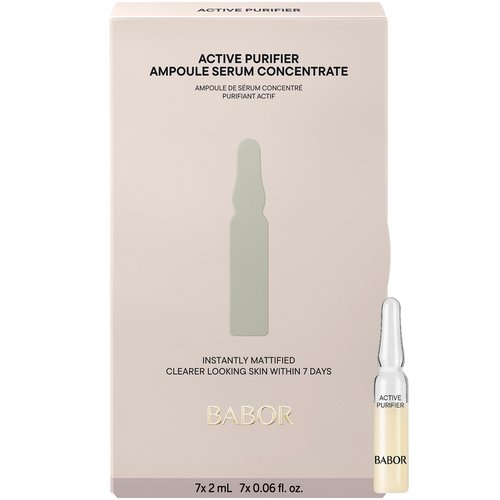 BABOR Active Purifier Ampoule Concentrates for Face with Tea Tree Oil, Refine, Purify, Revitalize Dull and Dry Skin, Clean & Vegan, Results in 7 Days