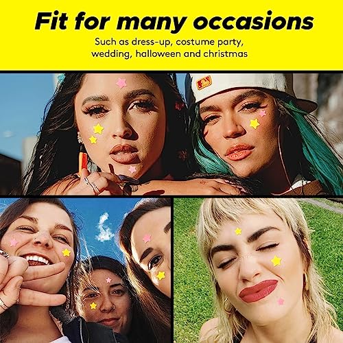 LitBear Cute Acne Pimple Patches for Face, Pink & Yellow Star Hydrocolloid Patch, Compact Zit Patches Case, Blemish patches(120 Count)