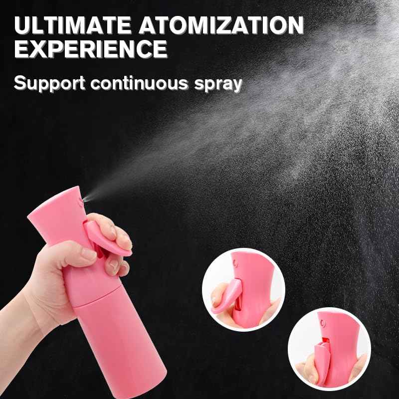 XSBAIHUO Empty Spray bottles, Spray Water Bottle Fine Mist Refillable, Continuous Spray Bottle for Hair, Skin Care, Planting, Showering Pets, Travel, Cleaning & Home (Pink 2Pack