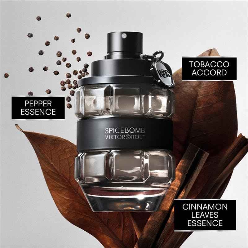 Viktor&Rolf - Spicebomb Men's Cologne Travel Size Set ($50 Value) - Spicebomb Eau de Toilette & Nightvision Eau de Toilette - 0.2 Fl Oz Each Mini Size