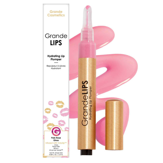 Grande Cosmetics GrandeLIPS Hydrating Lip Plumper - for Fuller-Looking, Hydrated Lips - Pale Rose (0.08 fl oz)