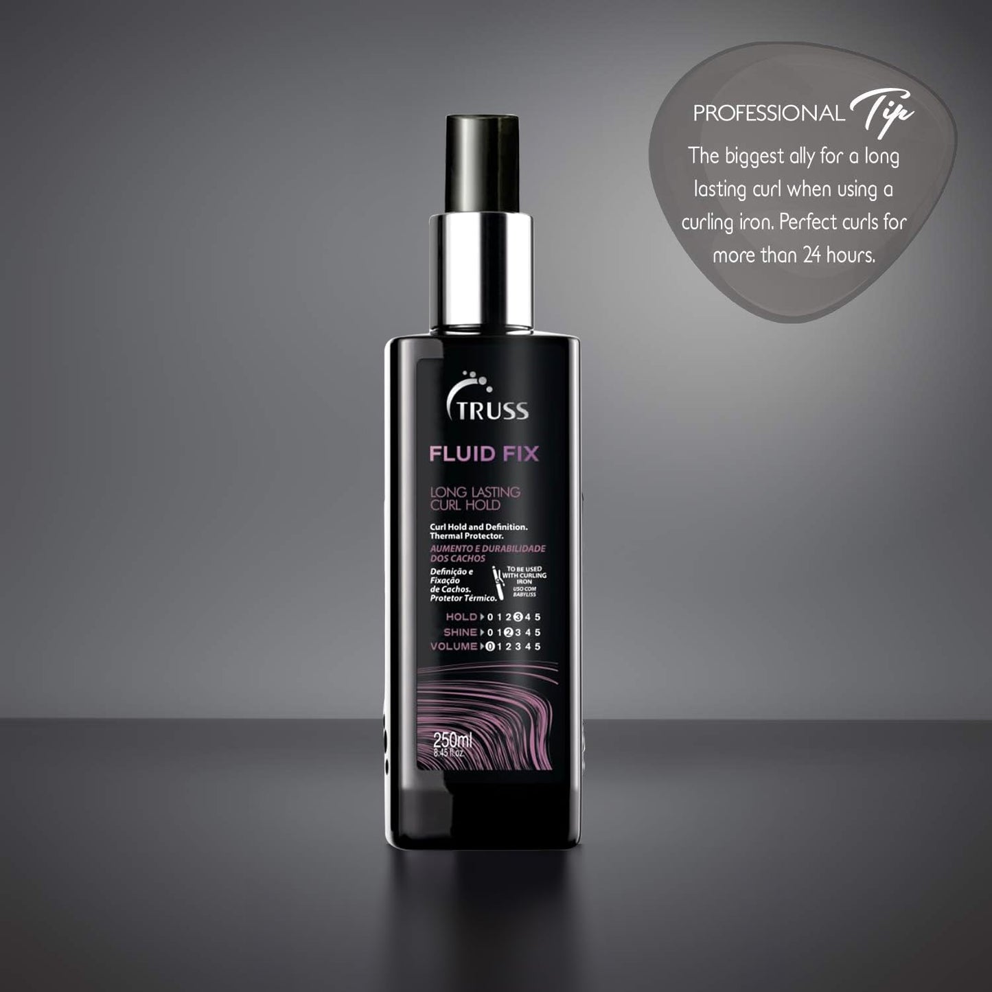 TRUSS Fluid Fix - Long-lasting Curl And Defining Hold - Leave-in Heat Protectant Styling Spray For Hair - Provides Definition And Volume At The Roots For Curls