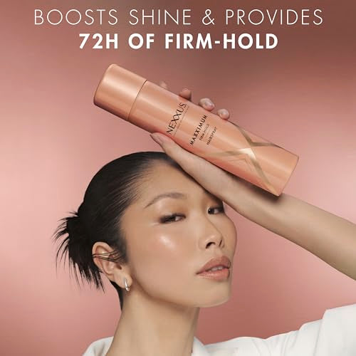 Nexxus Styling Spray Maxximum Finish Firm Hold Hairspray Powered by STYLEPROTECT Technology 10 oz | for Control, Hold, Hairspray, for Women, Hair Styling, Pink