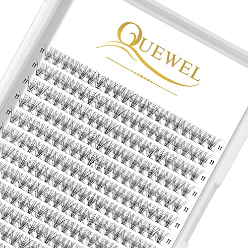 QUEWEL 10D Cluster Lashes 240Pcs - 11mm DIY Eyelash Extensions