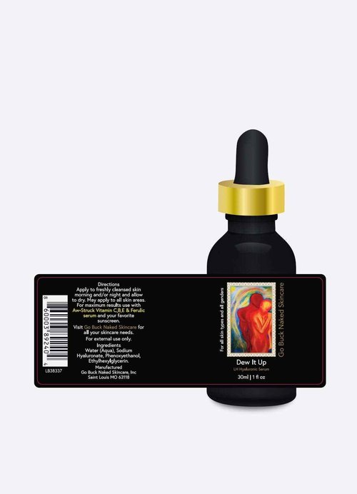 Dew It Up Serum 100% Hyaluronic Acid. Made in USA Natural Organic Moisturizer for Men & Women Anti aging Pore minimizer-Best Hyaluronic acid 1,000x its moisture weight