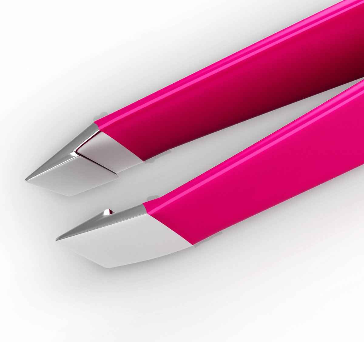 Amaok Eyebrow Tweezer with Comb - Slant Tip, Bright Pink - BOGO SALE Offer - Details Below.