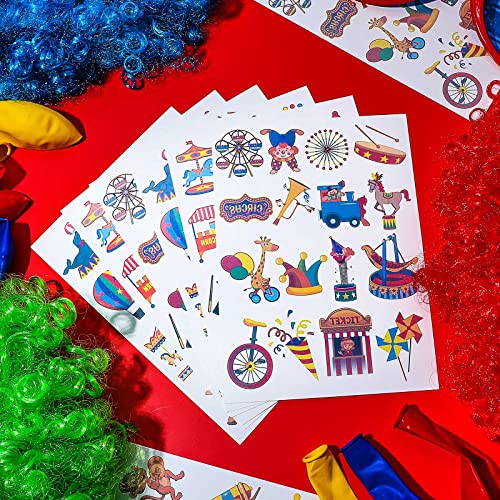 Maitys 288 Pcs Carnival Circus Temporary Tattoos for Kids