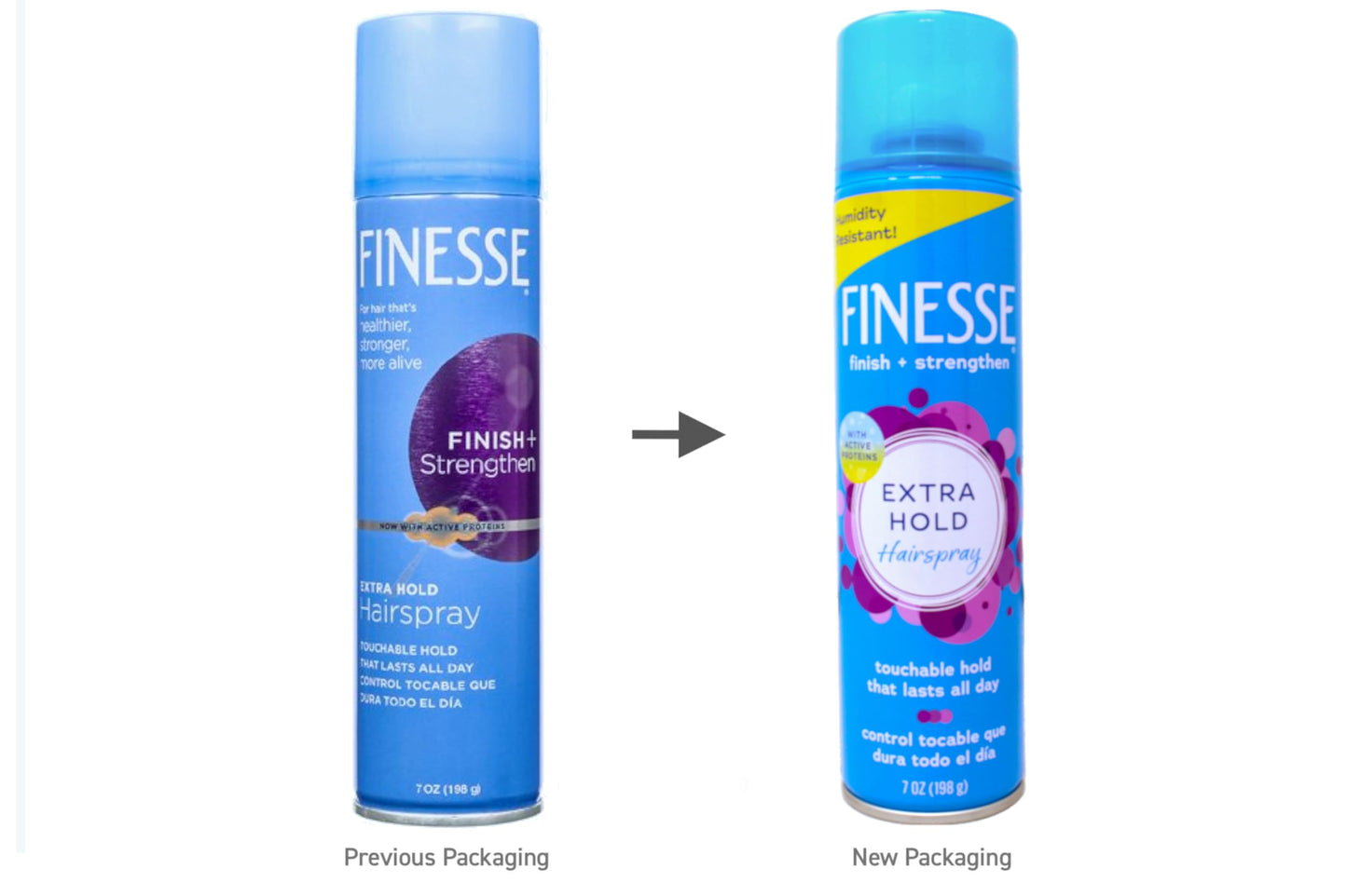 Finesse Finish + Strengthen, Extra Hold Hairspray 7 oz (Pack of 5)