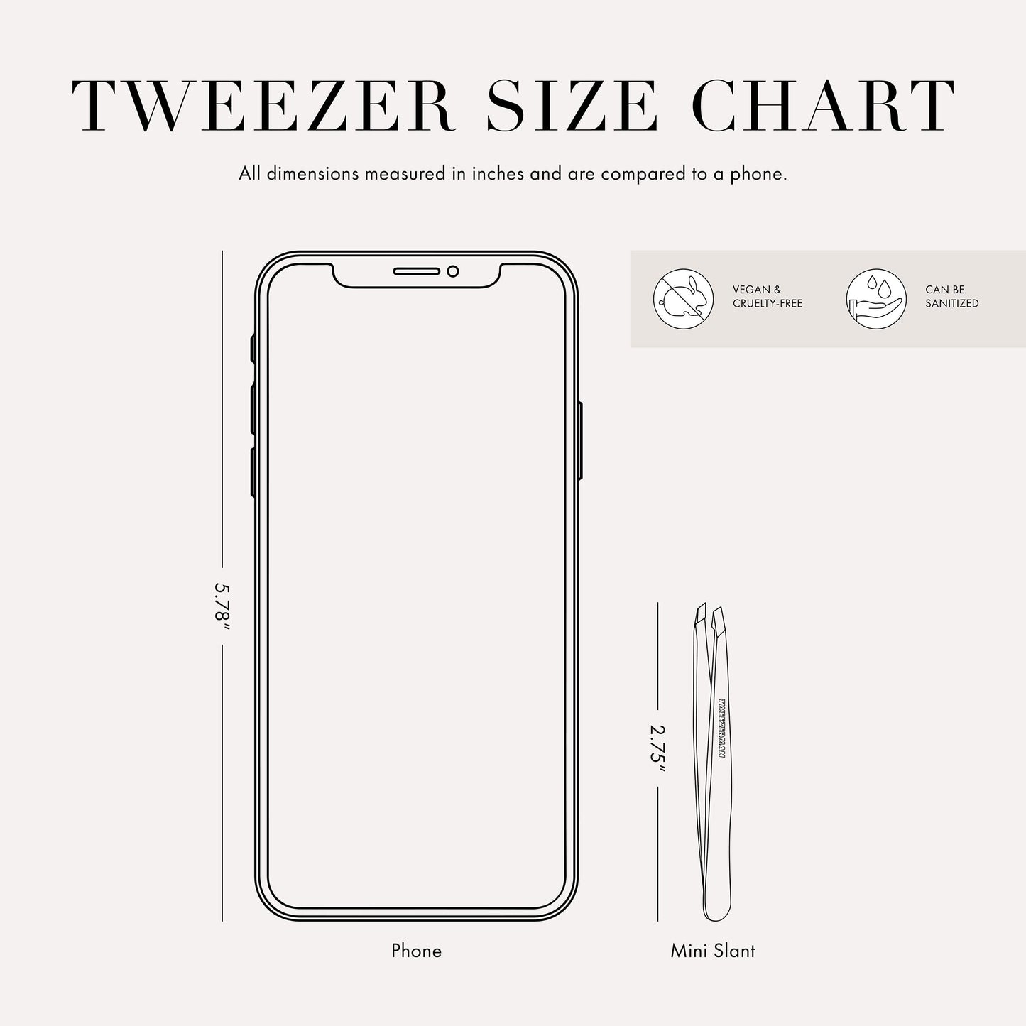 Tweezerman Exclusive Rose Tea Mini Slant Tweezer