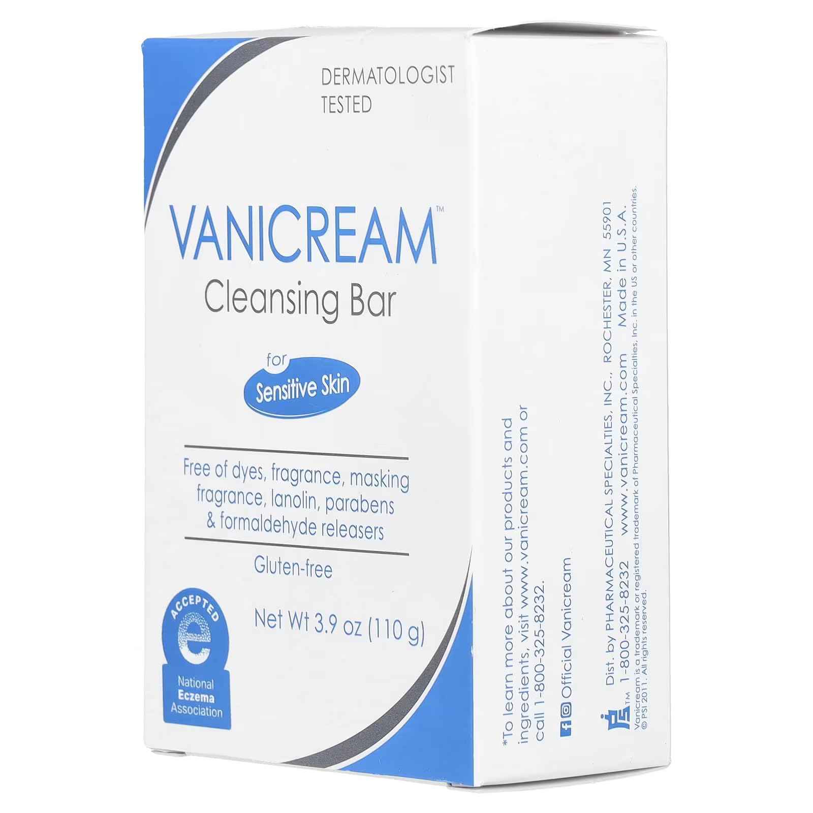 Vanicream Cleansing Bar for Sensitive Skin 3.90 oz (Pack of 7)