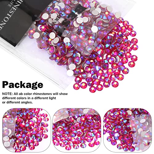 Novani Crystal Rhinestones, Flatback Loose Gemstones 288pcs Glass Rhinestones for Clothes Shoes Crafts Makeup Nail Art and DIY Decorations(SS30, Light Siam AB)