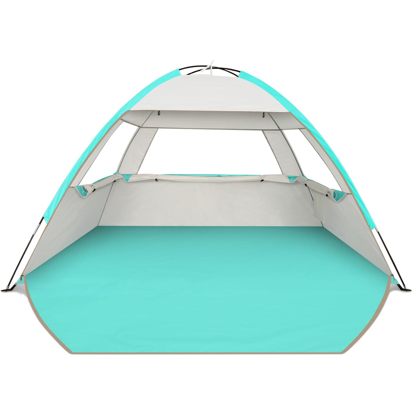 Venustas Beach Tent Sun Shelter for 3/4-5/6-7/8-10 Person, UPF 50+ UV Protection Beach Canopy, Lightweight and Easy Setup Cabana, Portable Beach Shade Tent