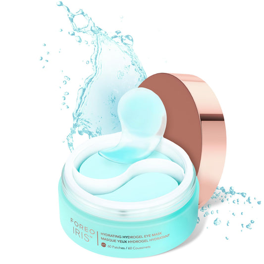 FOREO IRIS Hydrating Hydrogel Eye Mask - Dark Circles Under Eye Treatment for Women & Men - Puffy Eyes Treatment - Hydrating & Refreshing - Vegan - All Skin Types - 60 Under Eye Patches