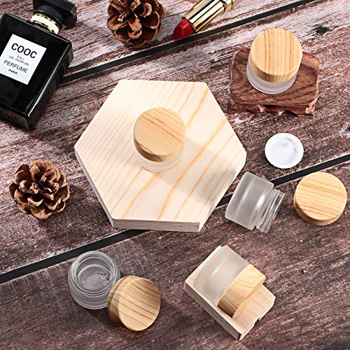 Geiserailie 10 Pcs Glass Cosmetic Sample Jars 5 Gram,5 Gram