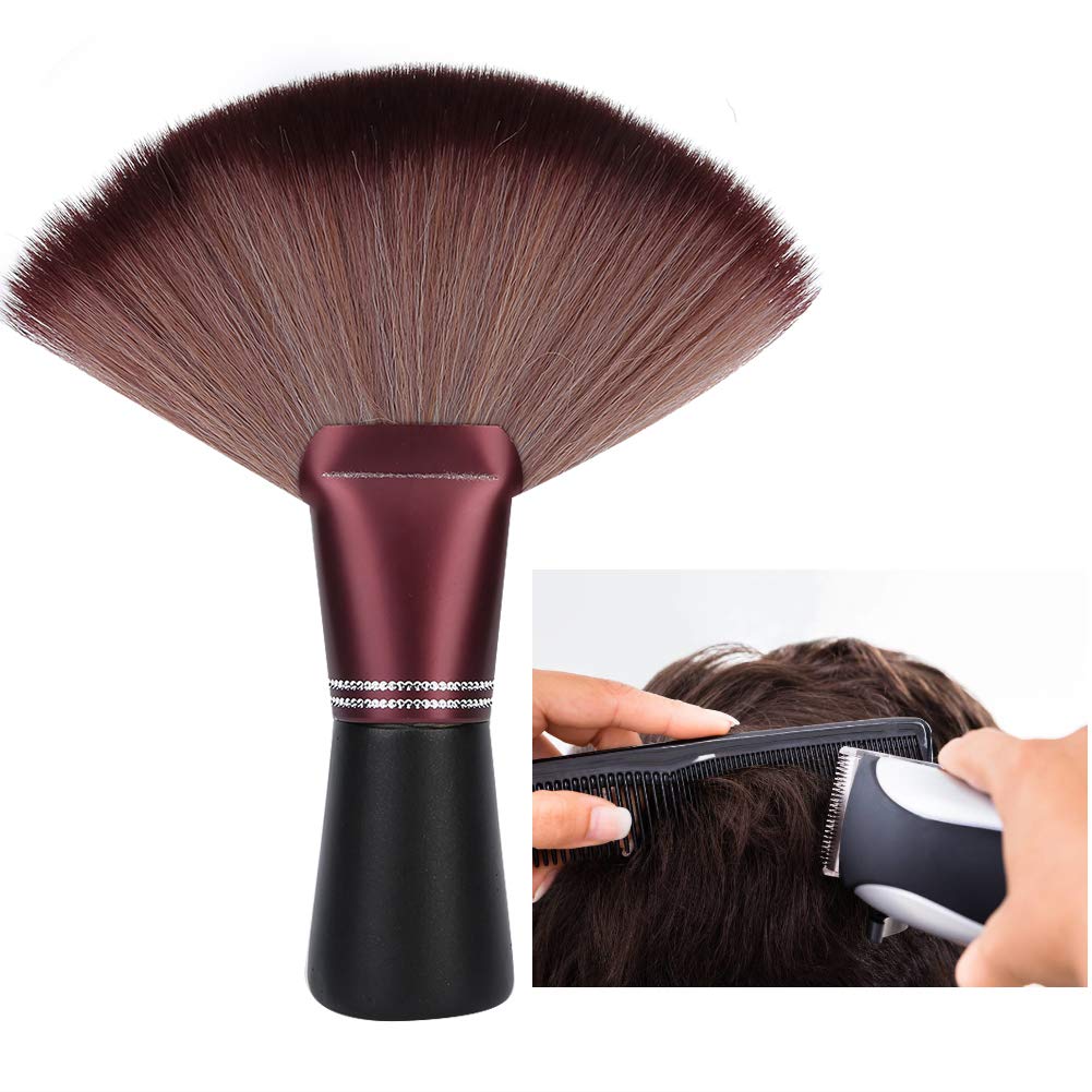 Barber Neck Hair Sweep Hair Brush, Fan Shape Soft Hairdressing Broken Hair Duster, Thick Hair brush Hair Salon Neck Hair Clean Sweep Tool, Barber Brush Hair Clippings Remove