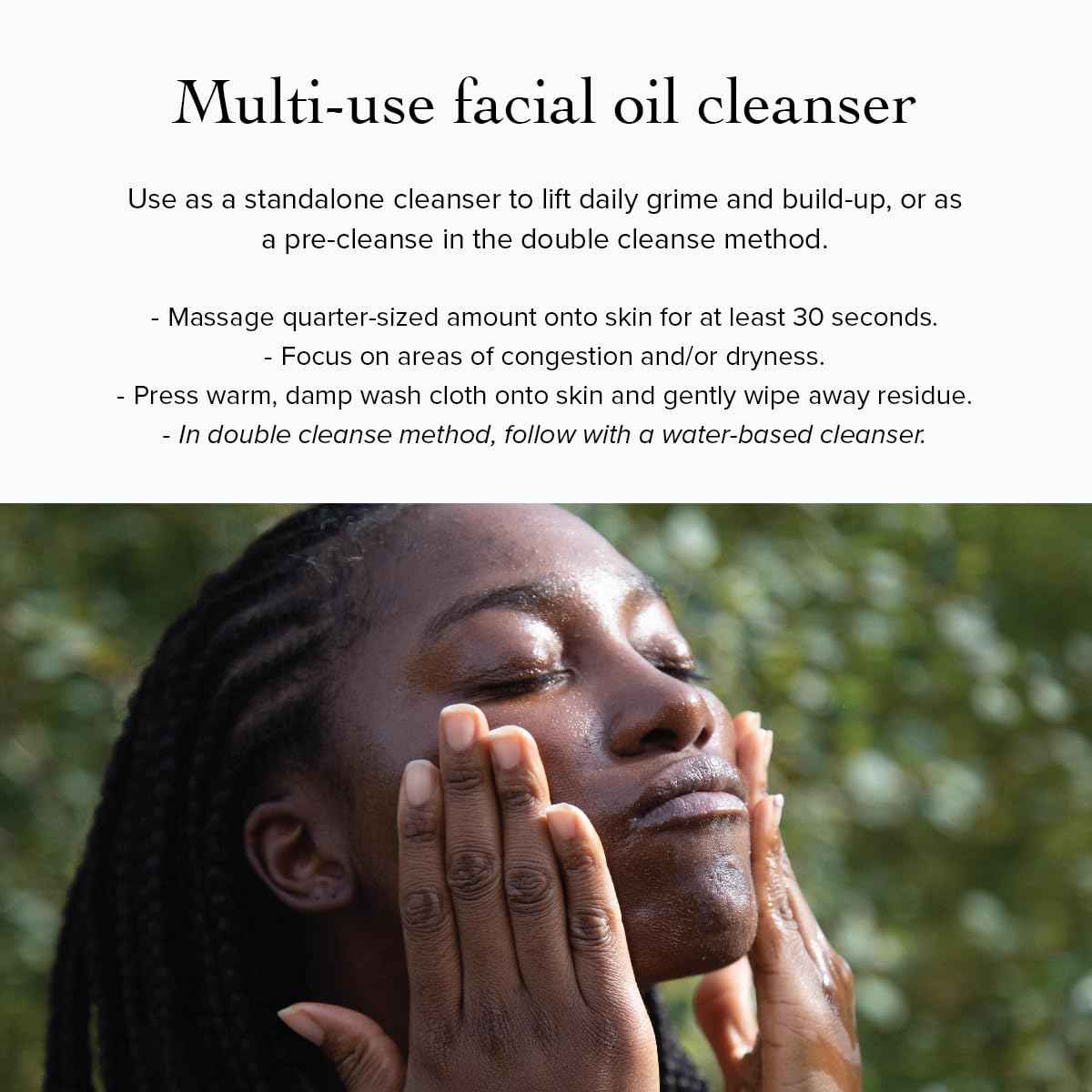 evanhealy Nettle Olive Leaf Cleansing Oil | Organic Facial Oil-Cleanser for Makeup, Cosmetics, Sunscreen | Gentle Esssential OilFree Cleanser for Sensitive, Congested Skin