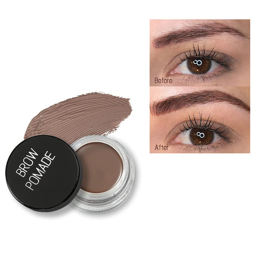 MAEPEOR Matte Eyebrow Pomade 6 Colors Creamy Smooth Full-pigmented Brow Pomade Long Lasting Waterproof Cream Brow Gel with Eyebrow Brush (Matte, 04 Auburn)