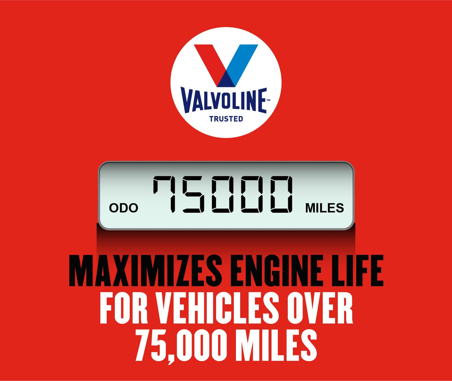 Valvoline High Mileage with MaxLife Technology SAE 20W-50 Synthetic Blend Motor Oil 1 QT