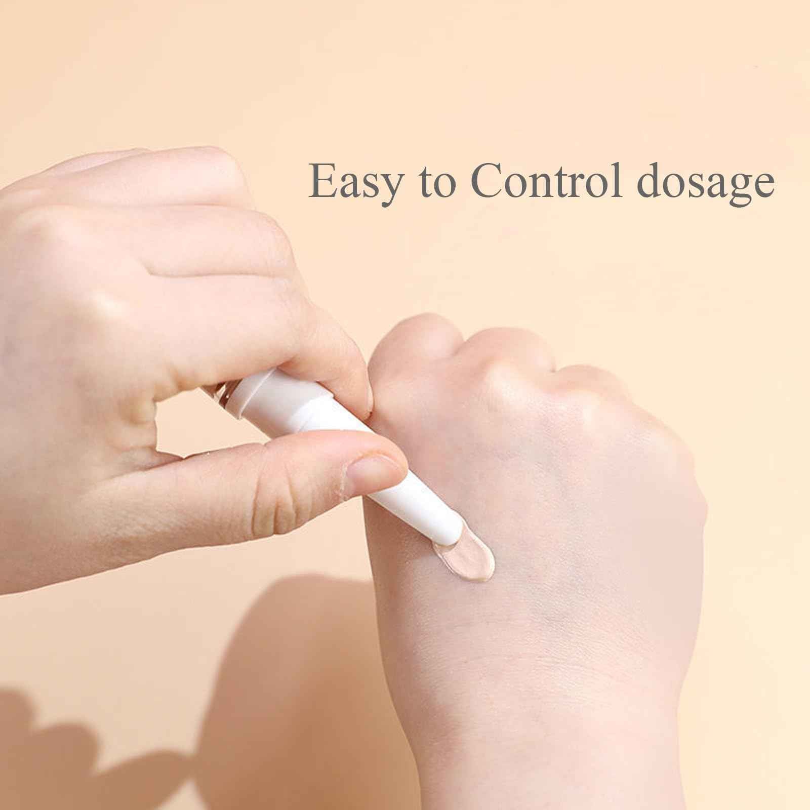 Qeuly 6 Pack Airless Pump Jars Travel Foundation Container, Travel Size Eye Cream Dispenser Empty Refillable Cosmetic Pump Bottles for Lotion Skincare Serum 5ml