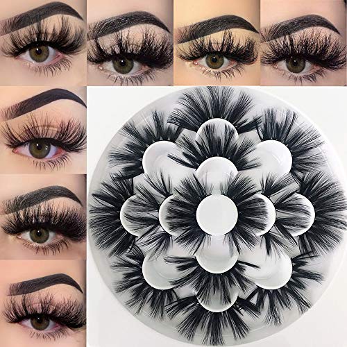 Mikiwi 25mm Faux Mink Lashes - 6D Dramatic Fluffy (7 Pairs)