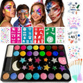 40-Color Face Paint Palette Kit - Waterproof Non-Toxic Makeup