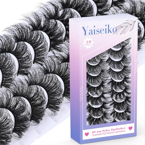 25mm Mink Lashes - Dramatic Wispy D Curl Full Volume