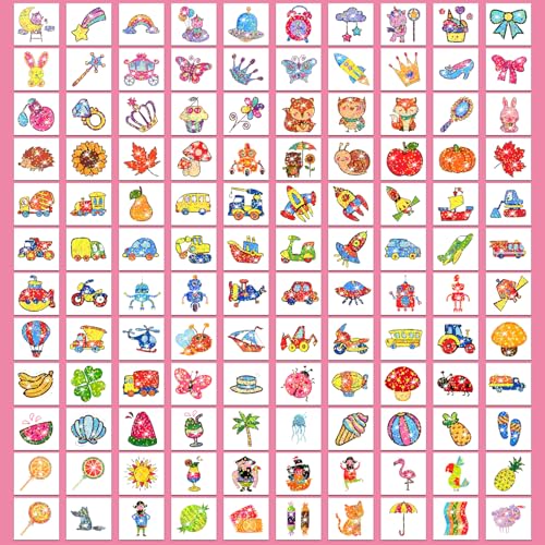 408 Glitter Temporary Tattoos for Kids - Party Favor Stickers
