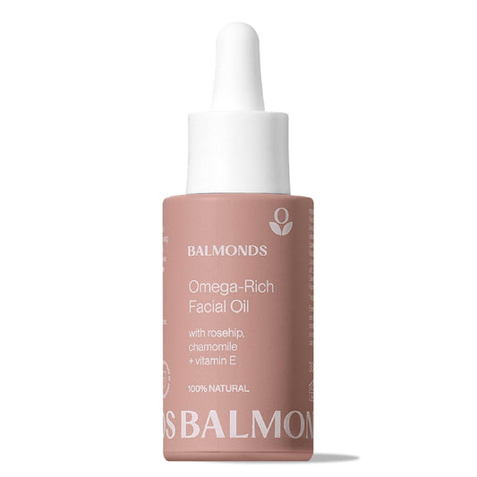 Balmonds Intensive Facial Oil, 100% Natural Skin Oil for Dry & Sensitive Skin, Fragrance Free & Made with Vitamin E Oil, Vegan & Cruelty Free (1.1 oz)