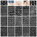 16 Sheets Henna Tattoo Stencils Reusable for Women Girls and Kids, 220+ PCS Tattoo Templates, Airbrush Tattoo Stencil