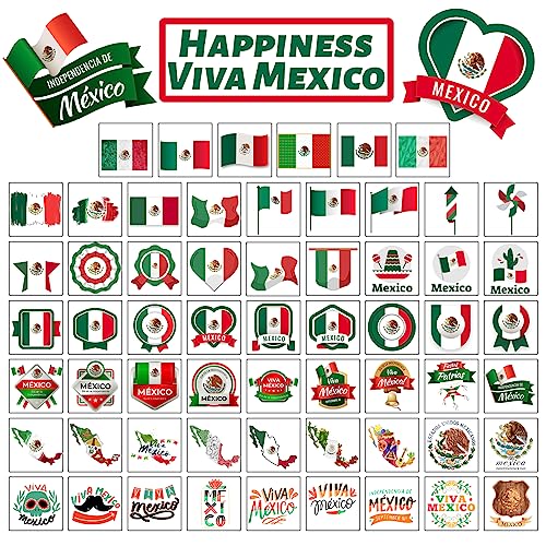 240 Pcs Mexican Independence Day Temporary Tattoos Bulk